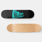 Skateboard Angel, perdu dans la pensée, noir et vert Design (Horz)