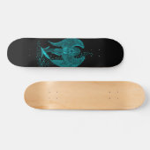 Skateboard Angel perdu en amour, noir et vert Design (Horz)
