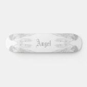 Skateboard ANGEL WINGS White Nom personnalisé (Horz)