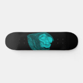 Skateboard Angels Kissing, noir et vert Design (Horz)