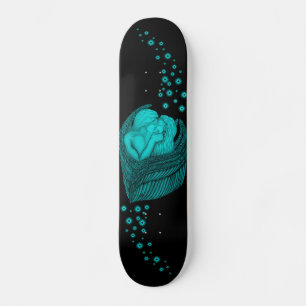 Skateboard Angels Kissing, noir et vert Design