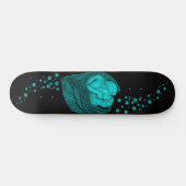 Skateboard Angels Kissing, noir et vert Design (Horz)
