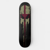 Skateboard Angleterre Crâne Grunge (Recto)