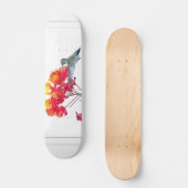 Skateboard Animal de faune d'oiseau de colibri floral (Recto)