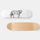 Skateboard Animal sauvage du loup (Horz)