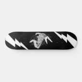 Skateboard Animal White Silhouette - Crocodile (Horz)