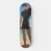 Skateboard Anime Boy sur la plage (Recto)