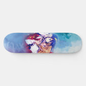 Skateboard Anime garçon fille couple amour cool (Horz)