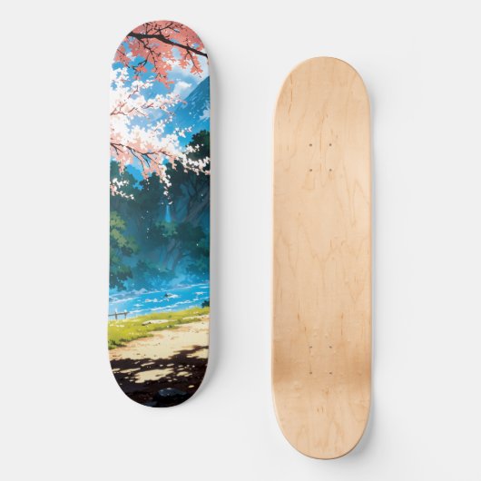 Skateboard Anime natural landscape (Recto)