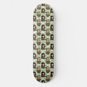 Skateboard Anime Soldier Girls Design Motif