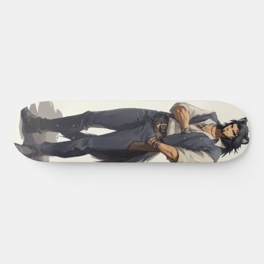 Skateboard Anime Wolf Zaddy (Horz)