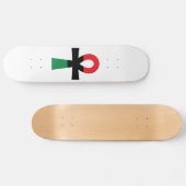 Skateboard Ankh rouge, noir et vert (Horz)