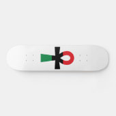 Skateboard Ankh rouge, noir et vert (Horz)