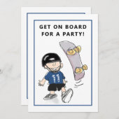 Skateboard Anniversaire Fête Invitations (Devant / Derrière)
