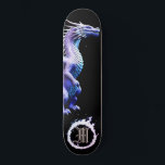 Skateboard *~* AP88 Bouche de dragon métallique élémentaire<br><div class="desc">(Code de recherche AP88 pour trouver des articles similaires ) Transfert facile vers d'autres produits Zazzle. DRAGON Élément Élémentaire avec ANNEAU de FEU / FLAMES / FLAME et MONOGRAMME INITIAL pour votre nom - Conserver ou modifier ou supprimer le texte. Cette Fierce Popular skateboard de tendance chinoise style personnalisé pro...</div>