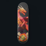 Skateboard *~* AP88 Cercle de feu Élément Dragon Fierce<br><div class="desc">(Code de recherche AP88 pour trouver des articles similaires ) Transfert facile vers d'autres produits Zazzle. DRAGON Élément Élémentaire avec ANNEAU de FEU / FLAMESS et MONOGRAMME INITIAL pour votre nom - Conserver ou modifier ou supprimer le texte. Cette Fierce Popular skateboard de tendance chinoise style personnalisé pro Element Dragon...</div>