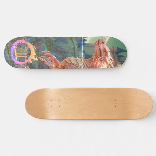 Skateboard *~* AP88 Cercle de feu Feu Élément Dragon (Horz)