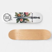 Skateboard *~* AP88 Fleur d'épée médiévale Feu floral (Horz)