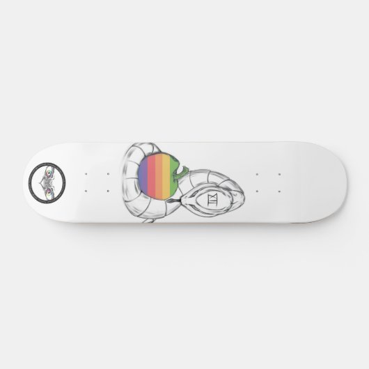 Skateboard Apple design with snake (Horz)