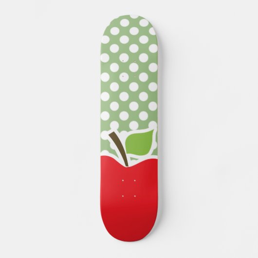 Skateboard Apple sur Laurel Green Pois (Recto)