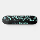 Skateboard aqua bleu moderne biochimie vie complexe (Horz)