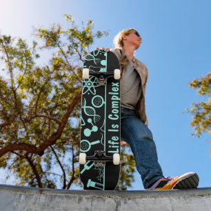 Skateboard aqua bleu moderne biochimie vie complexe