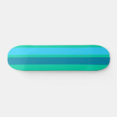 Skateboard Aqua Blue Stripes Skate (Horz)