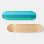 Skateboard Aqua Blue Stripes Skate (Horz)