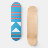 Skateboard Aqua mince de rayures (Recto)