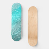 Skateboard Aqua Teal Ocean Glitter #1 (Recto)