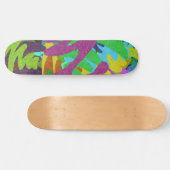 Skateboard Aquarelle abstraite colorée (Horz)