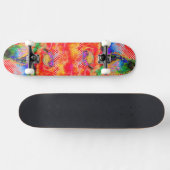 Skateboard Aquarelle Abstraite rouge (Horz)