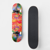Skateboard Aquarelle Abstraite rouge (Recto)