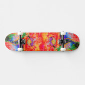 Skateboard Aquarelle Abstraite rouge (Horz)