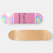 Skateboard Aquarelle arc-en-ciel ajouter un nom texte personn (Horz)