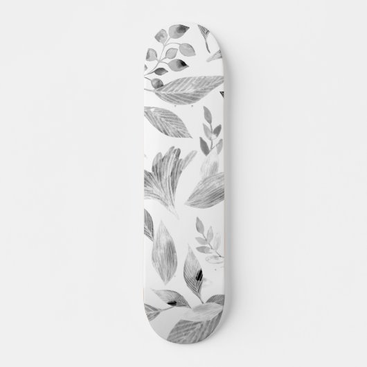 Skateboard Aquarelle chute feuilles 8 (Devant)