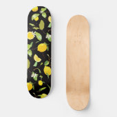 Skateboard Aquarelle Citron et Feuille (Recto)