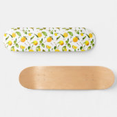 Skateboard Aquarelle Citron et Feuilles 16 (Horz)