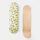 Skateboard Aquarelle Citron et Feuilles 16 (Recto)