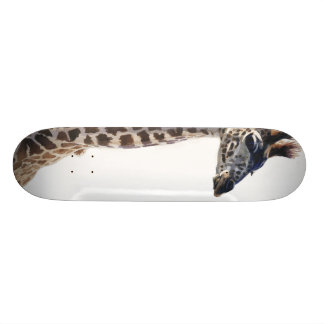 Skateboard Aquarelle d'animal de faune de "petite girafe"