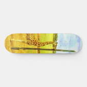 Skateboard Aquarelle de Giraffe, (Horz)