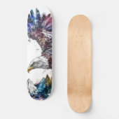 Skateboard Aquarelle de Mountain Majesty Eagle (Recto)