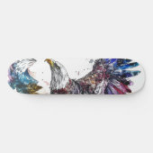 Skateboard Aquarelle de Mountain Majesty Eagle (Horz)