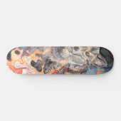 Skateboard Aquarelle Ember Eyes Wolf (Horz)