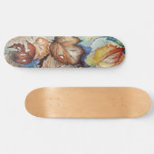 Skateboard Aquarelle - Feuilles d'automne - (Horz)