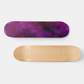Skateboard Aquarelle Galaxies rose violet (Horz)