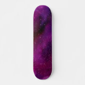 Skateboard Aquarelle Galaxies rose violet (Devant)