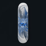 Skateboard Aquarelle gris bleu Abstrait Fractal Art Flower<br><div class="desc">Une fleur d'imaginaire unique aux tons bleu et gris,  abstraite et élégante. Conception pour votre skateboard et plus encore.</div>