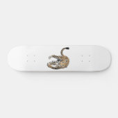 Skateboard aquarelle léopard jungle chat peint vert animal (Horz)