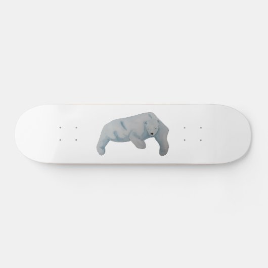 Skateboard Aquarelle Ours polaire marin (Horz)